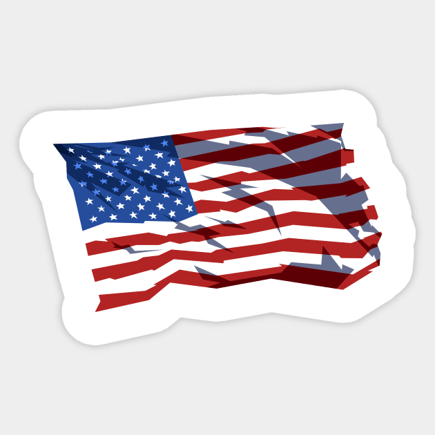 pop art american flag Sticker by Rizkydwi